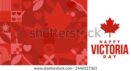 Happy Victoria Day, Canada. illustration, banner,	