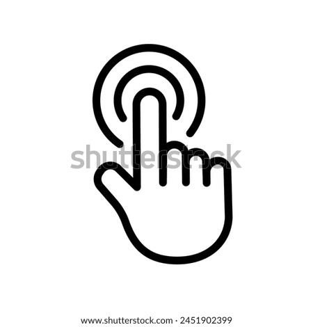 Touch screen finger hand press push icon vector	