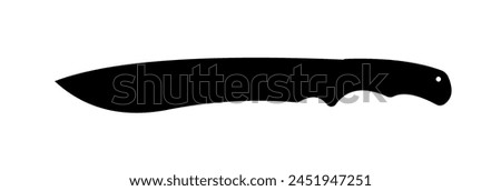 Knife silhouette. Military knife, tactical knife, hunting knife - vector illustration