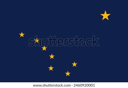 Flag of Alaska State - vector illustration