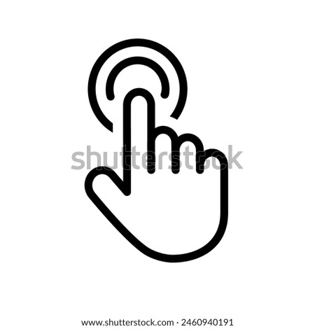 Touch screen finger hand press push icon vector	