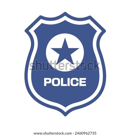 police badge - vector icon	