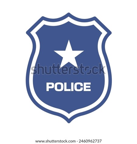 police badge - vector icon	