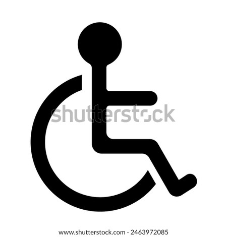 Wheelchair symbol - vector icon	