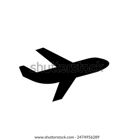 airplane on a white background- vector icon	