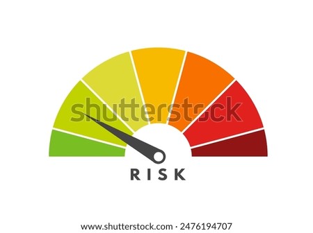 Risk meter , risk levels - vector illustration