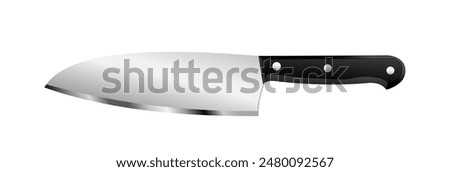 realistic illustration of steel kitchen knives - vector illustration, isolated