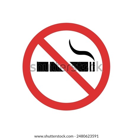 no smoking sign	- vector illustration