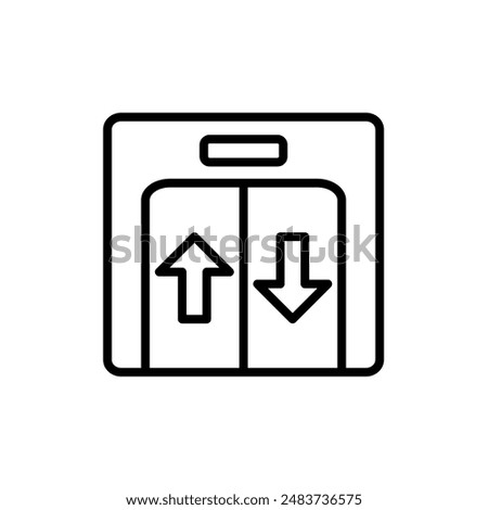 elevator, lift - pictogram, vector icon	