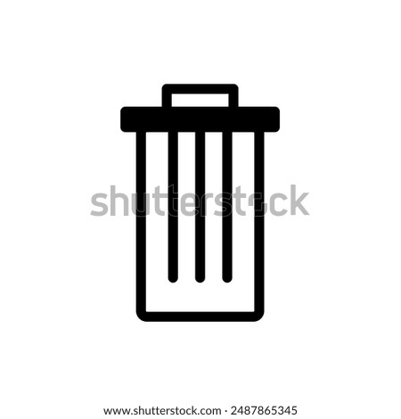 trashcan, garbage, remove - simple vector icon	