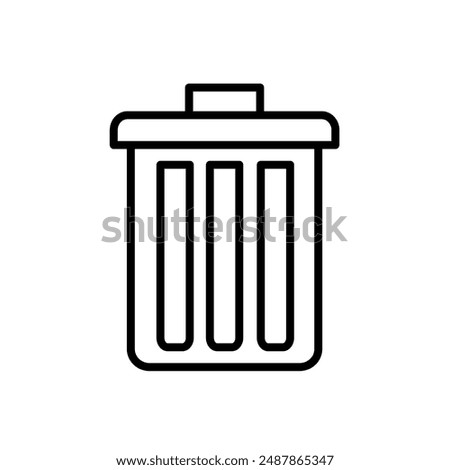 trashcan, garbage, remove - simple vector icon	