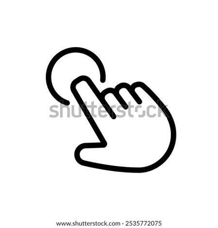 Touch screen finger hand press push icon vector