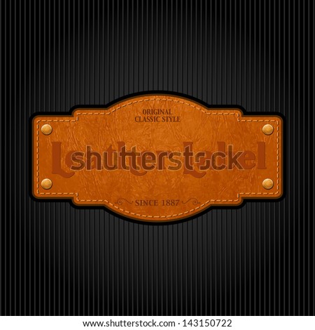 leather tag label texture vector jean old badge symbol premium vector leather label leather tag label texture vector jean old badge symbol premium classic background scene edge sign elderly fancy vint