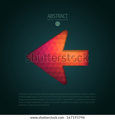 simple arrow mark of modern creative shape template on darkness background path isolated black abstraction scene edge right digital guide performance trendy angle sign dark site contract lighting clea