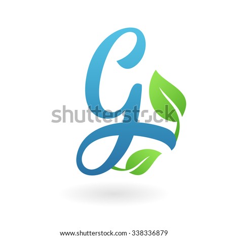 g script g letter business logo design template abstract calligraphic text vector elements for corporate identity emblem label or icon of eco friendly company g script nature farm life conceptual natu