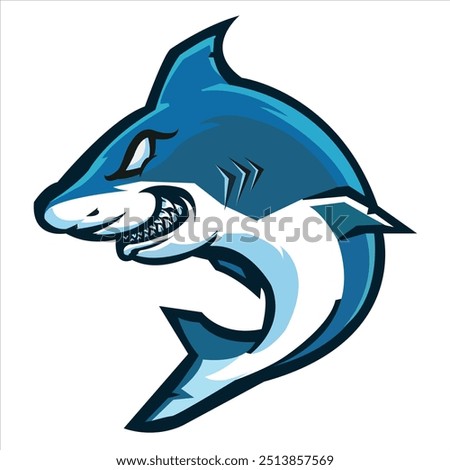 A vector graphic of a shark, featuring a sleek and detailed illustration that highlights the shark’s distinctive features such as its streamlined body, sharp fins, and powerful tail.