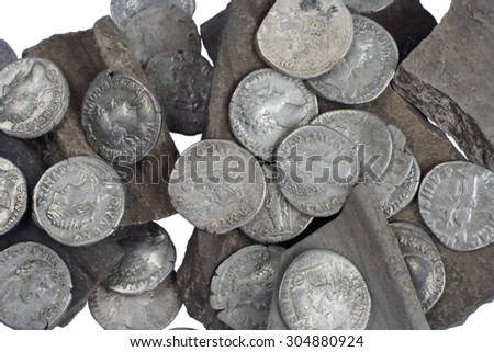 old silver roman money