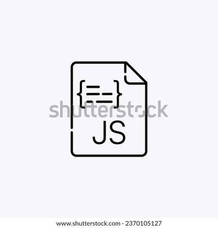JavaScript Programming Icon - Web Development, Coding, and Front-End Scripting Symbol - Ideal for Software Development, JavaScript Frameworks, and UI Development