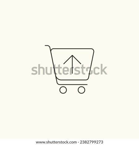 Digital Shopping Cart Upload Icon - E-commerce, Online Shopping, Retail Technology - Add to Cart, Online Marketplace, Internet Retail, Mobile Shopping
