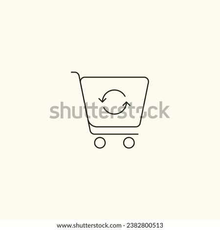 Reload Shopping Cart Icon - E-commerce, Digital Commerce, Online Shopping - Cart Refresh, Update Symbol - Retail Technology, Web Shopping, Online Marketplace - Internet Sales, Retail Industry Concept