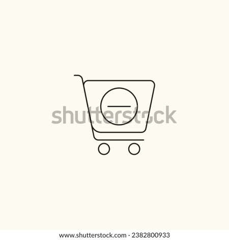 Minus Shopping Cart Icon - Remove Item from Cart, Subtract, Delete - E-commerce, Digital Commerce, Retail Technology - Online Shopping, Cart Management
