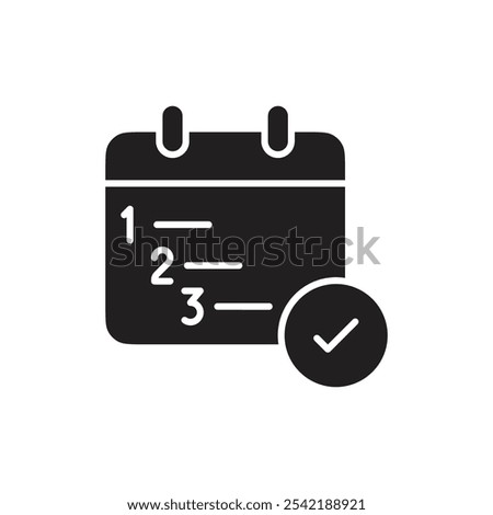 Installment Plan Icon with Calendar and Multiple Checkmarks, Representing Scheduled Payments, Payment Plans, and Financial Flexibility