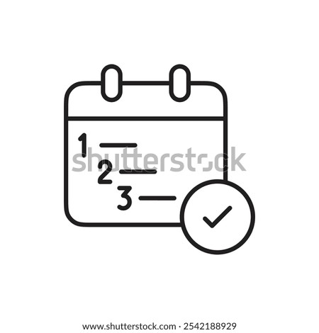 Installment Plan Icon with Calendar and Multiple Checkmarks, Representing Scheduled Payments, Payment Plans, and Financial Flexibility