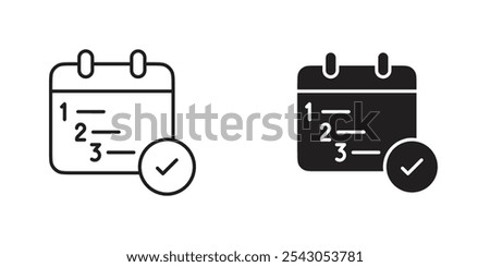 Installment Plan Icon with Calendar and Multiple Checkmarks, Representing Scheduled Payments, Payment Plans, and Financial Flexibility