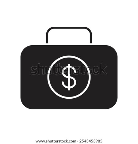 Business Account Icon with Briefcase and Dollar Symbol for Business Expenses