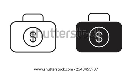 Business Account Icon with Briefcase and Dollar Symbol for Business Expenses