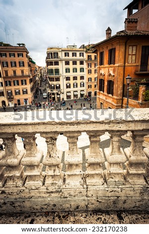 Rome, Italy - November 17, 2014: Piazza di Spagna, is one of the most famous squares of Rome. It owes its name to the palace of Spain, Embassy of the Iberian is here/