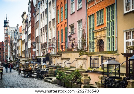 Architecture of Mariacka street in Gdansk is one of the most notable tourist attractions in Gdansk.