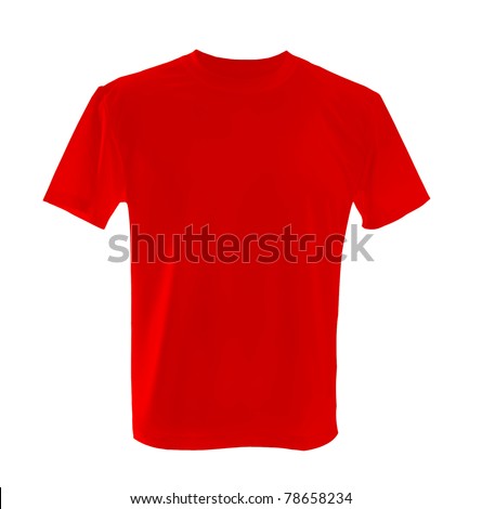 red T-shirt ñan be used as design template.