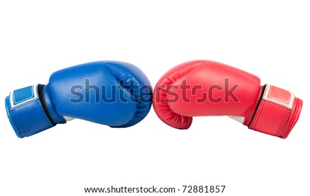 Boxing gloves on a white background close up Zdjęcia stock © 