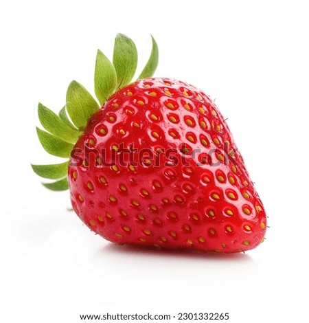 Similar – Image, Stock Photo Single strawberry on a spoon. Ripe strawberry on pink