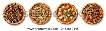 Similar – Image, Stock Photo Pizza with toppings in a hot stone oven