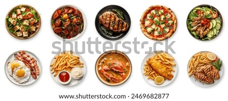 Image, Stock Photo Set of various tasty desserts on table