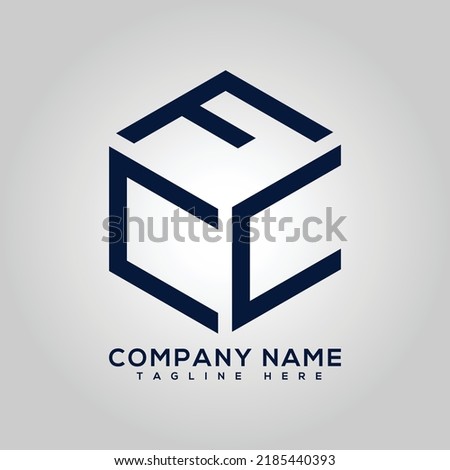 Letters FCC or CFC or CCF logo template, Three letter icon