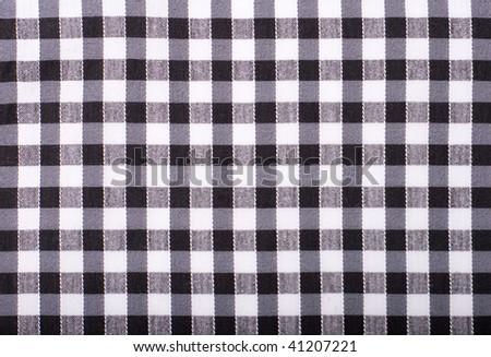 seamless texture of black and white blocked tartan cloth