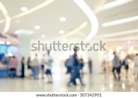 Blurred People in the Shopping Mall.