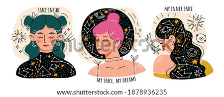 Similar – Image, Stock Photo Girl portrait with closed eyes