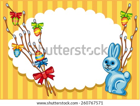 Holiday Easter background with bunny