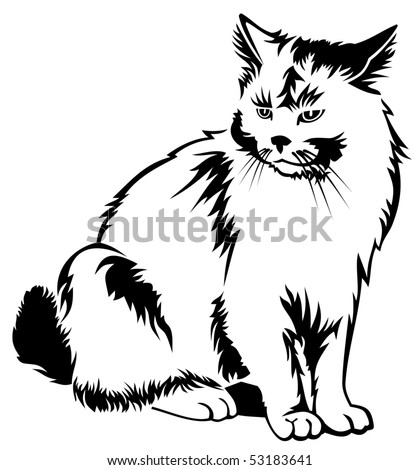 Vector cat - stock vector
