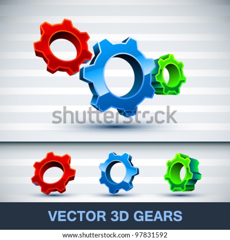 Vector 3d gears