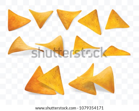 nachos isolated on a white background Vector