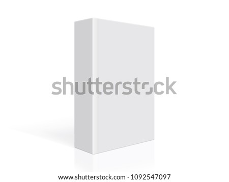 thick white book with hard cover stands on white background ストックフォト © 