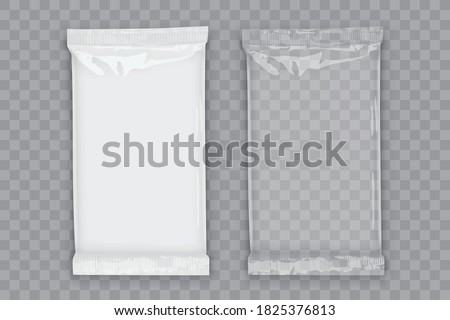 paper white flow packaging with transparent shadows isolated on dark background mock up vector