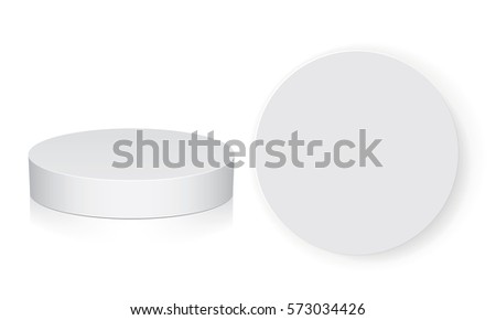 Round box for your design and logo. Easy to change colors. EPS10
