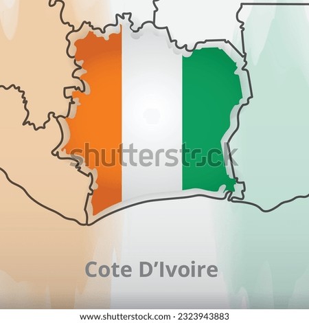 Happy Independence Day of Côte D'ivoire, illustration background design, country theme