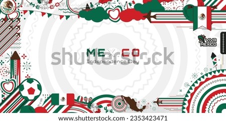 Happy Independence Day of Mexico, illustration background design, Banner, social media template